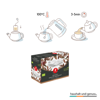 Preview: Julius Meinl Bio Tee English Breakfast Ziehzeit